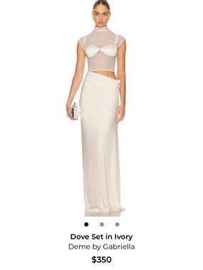 Deme by Gabriella Dove Set in Ivory - Two-Piece Maxi Dress